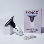 Skince Face & Neck Sculptor,Multifunctional Facial Skin Care Tools,3 Color Led Beauty Device for Home Use,Skin Rejuvenation,Facial lifting, Wrinkle improver, EMS tightening mode, Heating Function.