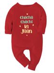 Zeezeezoo Chacha Chachi Ki Jaan Newborn Baby Full-Bodysuit, Romper, Clothes – Love from the Coolest Uncle & Aunty! 3-6 Months