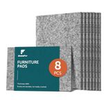 shinfly Felt Pads for Furniture Feet 8 Pcs, Felt Sheets with 20x15cm, Extra Thickness Furniture Pads Floor Protectors | Felt Furniture Pads | Felt Pads for Chair Legs | Furniture Felt Pads, Grey