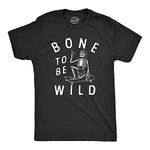 Mens Bone to Be Wild T Shirt Funny Cool Halloween Skateboarding Skeleton Tee for Guys Mens Funny T Shirts Halloween T Shirt for Men Funny Sarcastic T Shirt Black - 3XL