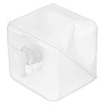 MECCANIXITY Collapsible Water Container 4L Portable Storage Carrier Cube Jug with Spigot Sealing Cap for Outdoor Hiking Camping Boating Swimming