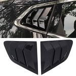 Car Styling Accessories 2pcs ABS Plastic Rear Window Louvers Shutters Blinds Cover Trim for Qashqai J11 2015-2020 (Glossy Black)