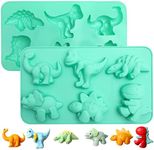 Spmarkt Jello Molds, Baby Dinosaur Chocolate Jello Molds, Silicone Kawaii Animal Dino Mold for Kid, Food Grade Jello Jiggler Silicone Molds for Ice Cube, Lollipop, Cupcake, Chocolate, Crayon