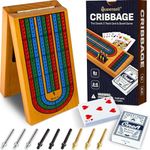 Cribbage Board Game Set with Storag