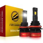 Firehawk 9004/HB1 LED Bulbs 40000LM 990% Brightness 6000K Cool White Plug and Play Halogen Replacement Conversion Kit 2024 Upgraded, Pack of 2