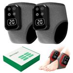 Foot Massager Wireless Foot Revive Massager, 5 Vibration Modes, 6 Heat Levels, 4 in 1 Portable Heated Ankle Wrap for Father and Mother Gift (2pcs)