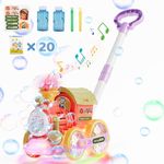 TI-TOO Bubble Machine, Kids Automatic Bubble Blower Maker Machine, Bubble Music Train with Light, Summer Bubble Making Toy for 3 4 5 6 Years Old Boys Kids Children. Party Wedding Gift, Birthday Gifts.