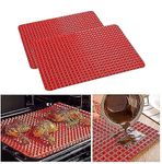 Pyramid Pan Non Stick Fat Reducing Silicone Baking Mat Oven Cooking Baking Tray Sheets (2pcs)