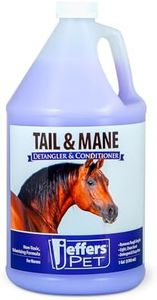 Jeffers Equine Tail & Mane Detangler & Conditioner for Horses, 1 Gallon – Soft, Shiny & Silky Finish – Eliminates Knots & Tangles, Frizz Control, Volumizing Formula – Healthy, Light & Clean Fragrance