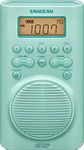 Sangean H205TQ AM/FM Weather Alert Waterproof Shower Radio Turquoise