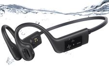 Relxhome Bone Conduction Headphones, Swimming Headphones, Built-in 32GB Memory, Wireless Bluetooth Sport Headphones, IP68 Waterproof, Open Ear Headphones for Swimming, 10 Hours of Playtime