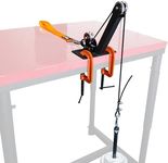 Arm Wrestling Pulley Training System Kit for Table - Professional Forearm and Wrist Strengthener with Aluminum Rotating Pulleys, Adjustable 1.5m Cable, Loading Pin, and Training Strap for Home Gym