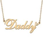 HUAN XUN Personalized Custom Initial Pendant Name Necklaces for Women Girls in Gold Silver, Stainless Steel, stainless-steel