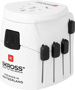 SKROSS PRO - World: 3-pin Travel Adapter with Patented Country Slider System for Travel to and from Over 220 Countries (USA, UK, Australia, China, Italy, Switzerland, Brazil, etc.)