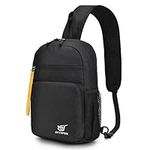 SKYSPER Packable Crossbody Sling Bag Cross Body Sling Backpack Shoulder Chest Bag Travel Hiking Daypack for Women Men(Black)