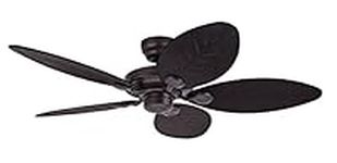 HUNTER FAN Outdoor Elements, 137 cm, Indoor/Outdoor Ceiling Fan with Pull Chain, New Bronze Finish, 5 Reversible Blades Antique Dark, Ideal for Summer or Winter, Model 24323