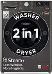 LG 11 Kg (Wash) / 7 Kg (Dry), AI Direct Drive Technology, Steam+ & Wi-Fi Front Load Fully Automatic Washer Dryer (FHD1107STB, Intelligent & Convenient Fabric Care, Wrinkle Care, Black Steel)