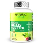 Naturyz VEDA Natural T-MAX Booster with 8 Ayurvedic Herbs | Highest Strength Shilajit | Safed Musli | Kaunch | Ashwagandha | Gokshura | Ginseng |High absorption | Original Shilajeet Improves Strength, Stamina, Endurance, Energy & Muscle Mass - 50 Tablets