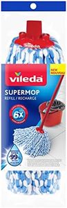 Vileda SuperMop 100% Microfibre Mop Head | Remove Bacteria with just Water | Reusable and Machine Washable Refill