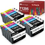 Toner Kingdom T1295 Multipack Ink Cartridges T1291 T1292 T1293 T1294 Compatible for Epson Stylus SX535WD Ink Cartridges Stylus SX425W SX445W SX235W SX535WD WF 3520 (6Black 3Cyan 3Magenta 3Yellow)