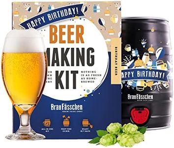 Braufässchen | Kit de Brassage de bière à Faire soi-même | bière d'anniversaire dans Un fût de 5 L | délicieuse bière brassée en 7 Jours pour Homme pour Femme