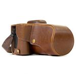 MegaGear Canon EOS Rebel T6i, Rebel T6s, 8000D, EOS 750D, 760D Ever Ready Leather Camera Case with Strap - Dark Brown - MG528