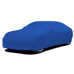 WinPower Indoor Car Cover, Stretch Dustproof Protection Fit 193-206 Inch Full Car Cover for Underground Garage Car Show, Blue