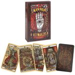 PATPAT®Tarot del Toro Tarot Deck & Guidebook, Party Game Card Deck, Beginners Tarot Deck for Divination and Spiritual Guidance, Dark Fantasy Aesthetic Tarot Deck