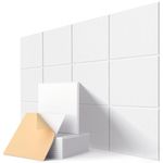 Self-Adhesive Acoustic Panels, 12 Pcs High Density Soundproofing Panels for Ceiling/Door/Wall Decoration and Acoustic Treatment (12" X 12" X 0.4")