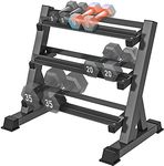 YOLEO 3 Tier Dumbbell Rack Stand Only for Home Gym, Adjustable Width Weight Rack for Dumbbells of Different Sizes (2023 Version)