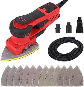 Detail Sander, 350W Mouse Sander,10000 OPM Compact Electric Sander, Multi-Function Hand Sander for Woodworking (with 12Pcs Sandpapers)