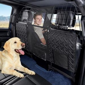 YJGF Dog Car Barrier,Car Net Divider for Dogs,Larger Pet Barrier Area,XL