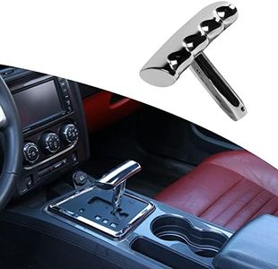 SQQP T Handle Gear Shift Knob Handle, Aluminum Alloy Gear Shift Handle Fit for 2012-2017 Jeep Wrangler JK, for Jeep Dodge Charger Challenger Compass(Chrome)