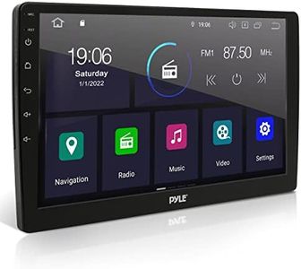 Pyle Double DIN Car Stereo Receiver - 6.95 Inch Back & 10 inch Monitor 1080P HD Touch Screen Bluetooth Car Radio Audio Receiver r - WiFi/GPS/AM/FM Radio, Mirror Link for Android/iOS