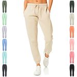 Light and Shade Light & Shade Women's Ladies Soft Touch Loungewear Joggers Jog Sweatpants, Sand, XL UK