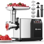 AAOBOSI Meat Grinder [3000W Max], Electric Meat Grinder w/LED Display, Non-Clogging Tech, Built-in Storage, 3 Speed Programs, Grinding, Sausage Stuffer & Kibbe Making for Home Use, 3rd Generation