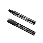 Beager 2Pack 10mm Black Jumbo Large Tip Permanent Acrylic Paint Marker Pens Set for Garden Decorations Crafts Paper Signs Art RV Car Cards Ceramic Glass Wood Canvas Drawing Walls Brick