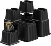 MYMULIKE Bed Risers 8 Inch, Elevation in Height 3, 5, 8 inch, Stackable Bed Frame Risers, Heavy Duty Support Up to 6000 lbs Furniture Risers 8 Pack for Table, Couch, Desk, Chair