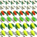 60 Pieces Foam Floats with Snell Floats Pompano Rigs Fishing Rig Floats Oval Spinner Rig Floats for Trout Catfish Walleye Bass (Fluorescent Green, Yellow, Mix Color)