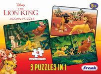 Frank Disney The Lion King (48 Pieces) 3 in 1 Jigsaw Puzzle for Kids Above 5+ Years - Fun & Challenging Brain Booster Games - for Focus and Memory - 11316