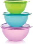 Tupperware Brand Wonderlier Bowl Set - 3 Containers to Prep, Store & Serve Meals + Lids - Dishwasher Safe - BPA Free