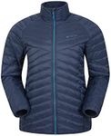 Mountain Warehouse Stoke Extreme Mens Down Jacket - Water-resistant, Down Filling, Thermal Jacket Navy Medium, Navy