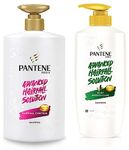 Pantene Advanced Hairfall Solution, Anti-Hairfall Shampoo for Women, 1L & Pantene Advanced Hairfall Solution, Silky Smooth Care Shampoo, Pack of 1, 650ML, Green