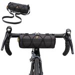 ROCKBROS Bike Handlebar Bag Small Bicycle Handle Bar Bag Handy Front Bike Bags Handlebar Storage Pouch Pack with Shoulder Strap Little Mountain Road Bike Barrel Bag