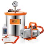 BACOENG 3 Gallon Vacuum Chamber with Pump, Degassing Chamber Kit for Resin, Silicone and Epoxies - w/Vacuum Pump Oil