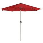 SONGMICS Patio Umbrella, 7.5 ft Outdoor Table Umbrella, 8 Ribs, UPF 50+, Tilt and Crank, Base Not Included, for Deck, Patio,Garden, Pool,Red UGPU075R01