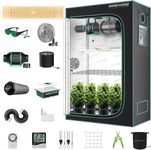 MARS HYDRO Grow Tent Kit Complete 2x4ft TSL 2000W LED Grow Light Dimmable Grow Tent Complete System, 24"x48"x70" Hydroponic Grow Tent 1680D Growing Tent Set Full Spectrum Grow Kit, Grow Tent Clip Fan