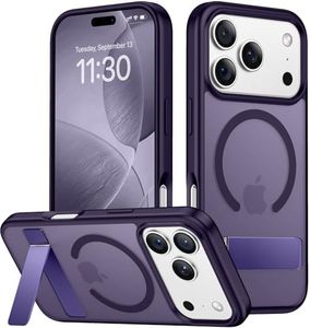 SPIDERCASE Magnetic for iPhone 17 Pro Max Case,with [3 Stand Ways] [Military Grade Drop Protection] with Invisible Stand Shockproof Slim Case for iPhone 17 Pro Max 6.9",Purple