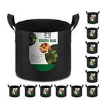 Lyincat 12-Pack 10 Gallon Grow Bags Heavy Duty Thickened Nonwoven Fabric Pots with Durable Handles