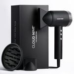 Cloud Nine Airshot Pro Hair Dryer with Diffuser for Women, 1600W, Black